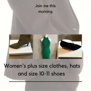 Women’s plus size clothing, hats and shoes